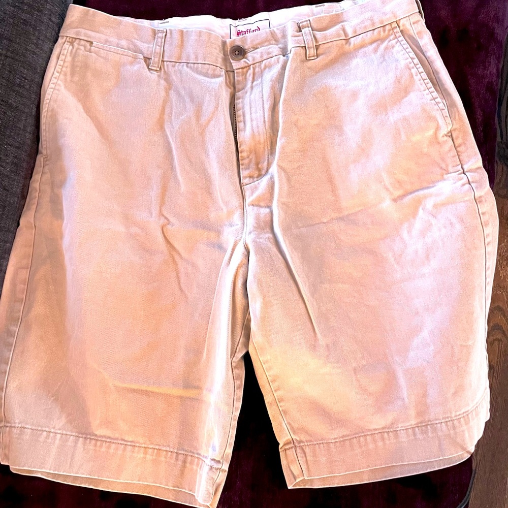 MENS STAFFORD SHORTS 36 BEIGE